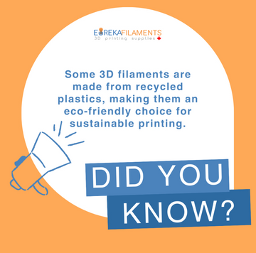 Did you know? Some 3D filaments are made from recycled plastics for sustainable printing