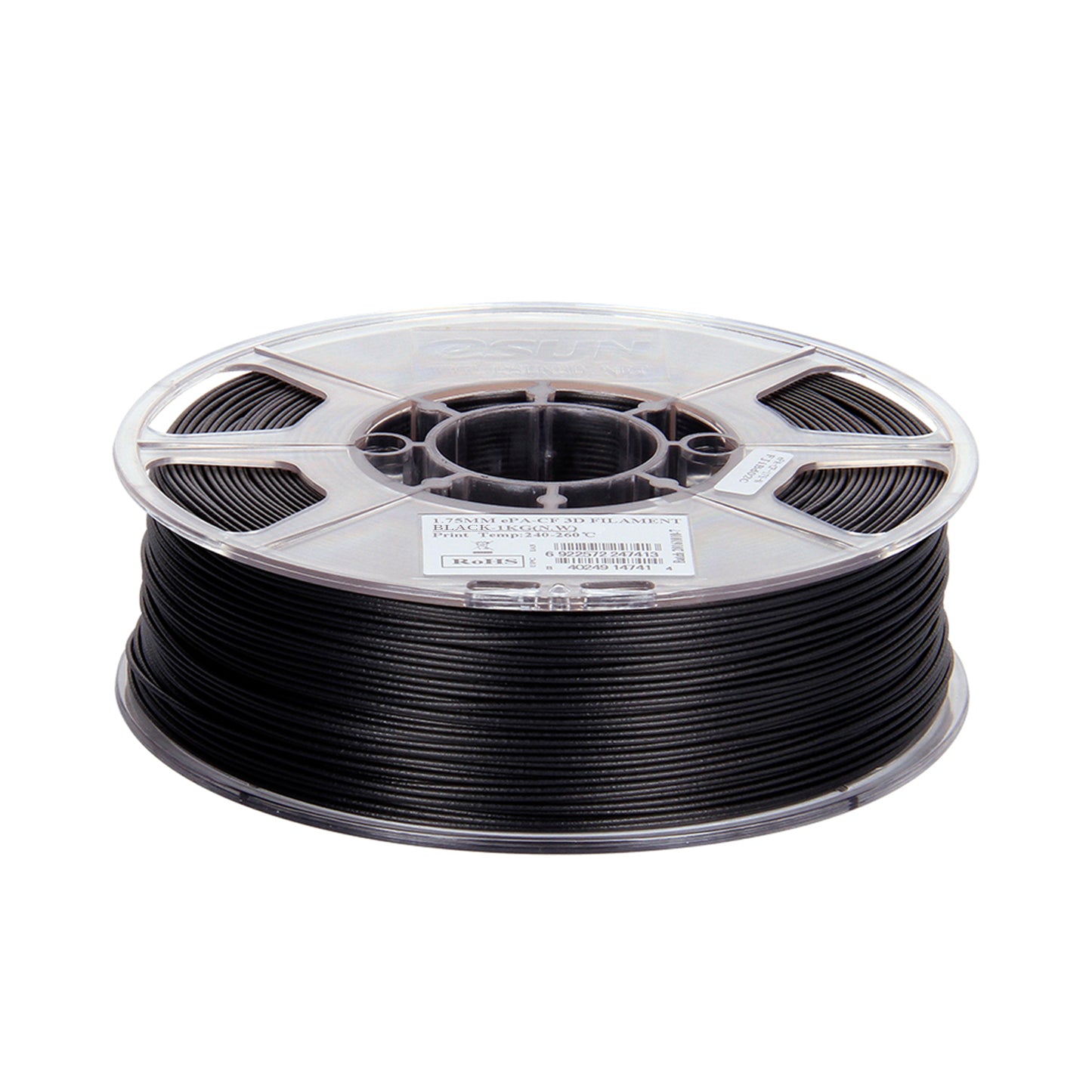 eSUN PA-CF color BLACK(N.W.) 3D Printer Filament 1.75mm, 1kg (Carbon Fiber Filled Nylon)