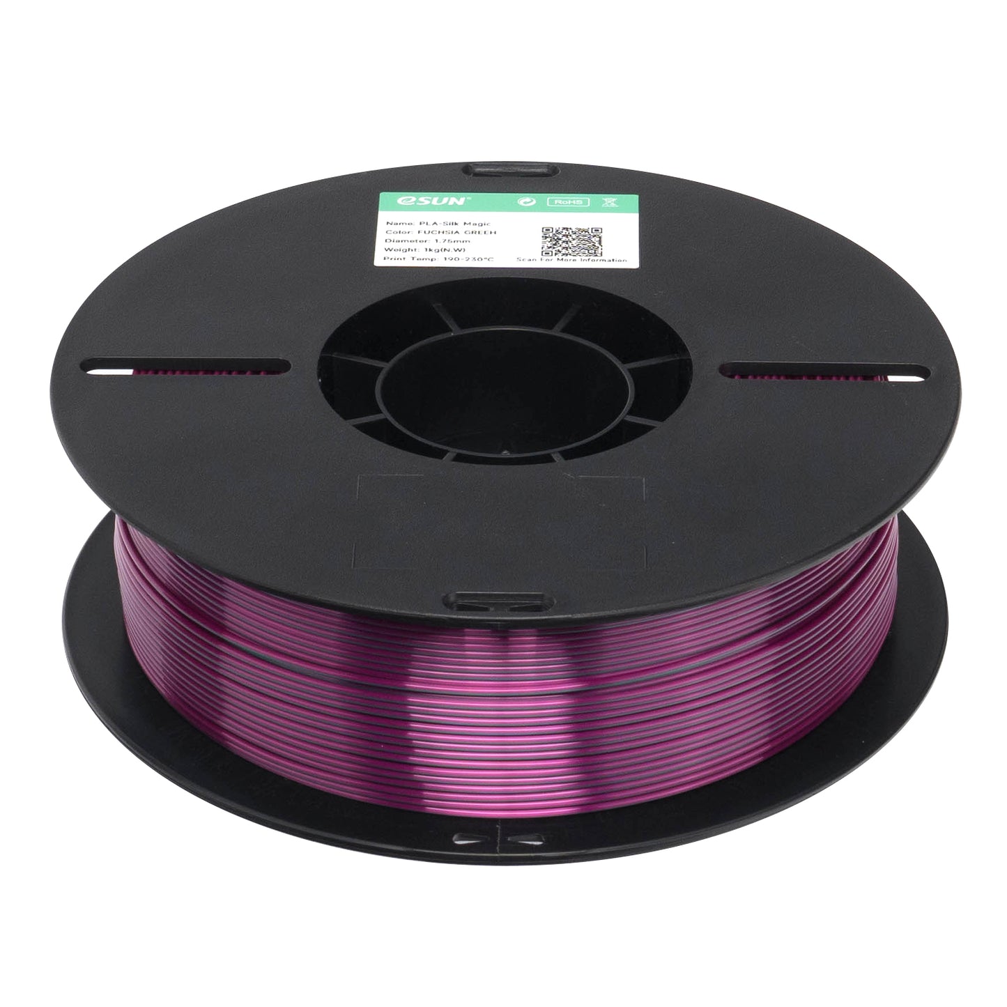 eSUN PLA-Silk Magic color FUCHSIA GREEN 3D Printer Filament 1.75mm, 1kg.