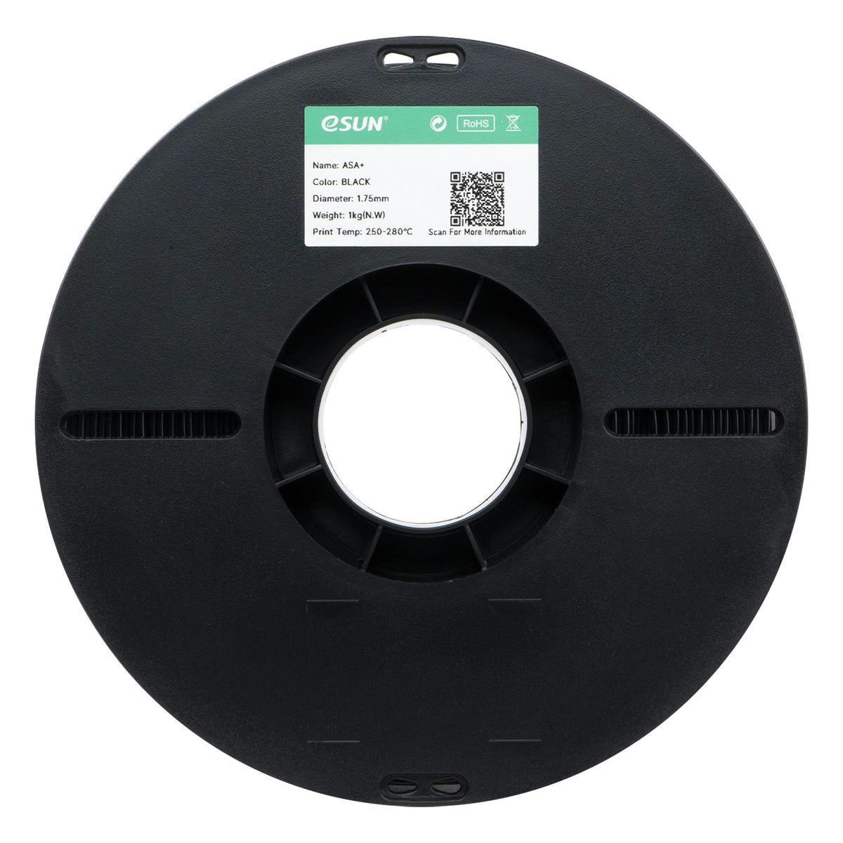 eSUN eASA color BLACK (Enhanced ASA) 3D Printed Filament 1.75mm, 1kg