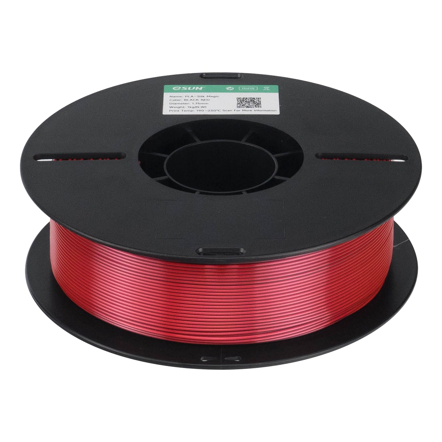 eSUN PLA-Silk Magic color BLACK RED 3D Printer Filament 1.75mm, 1kg.
