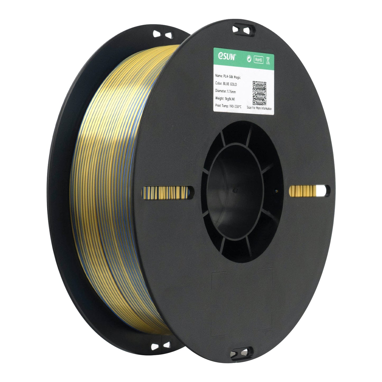 eSUN PLA-Silk Magic color BLUE GOLD 3D Printer Filament 1.75mm, 1kg.