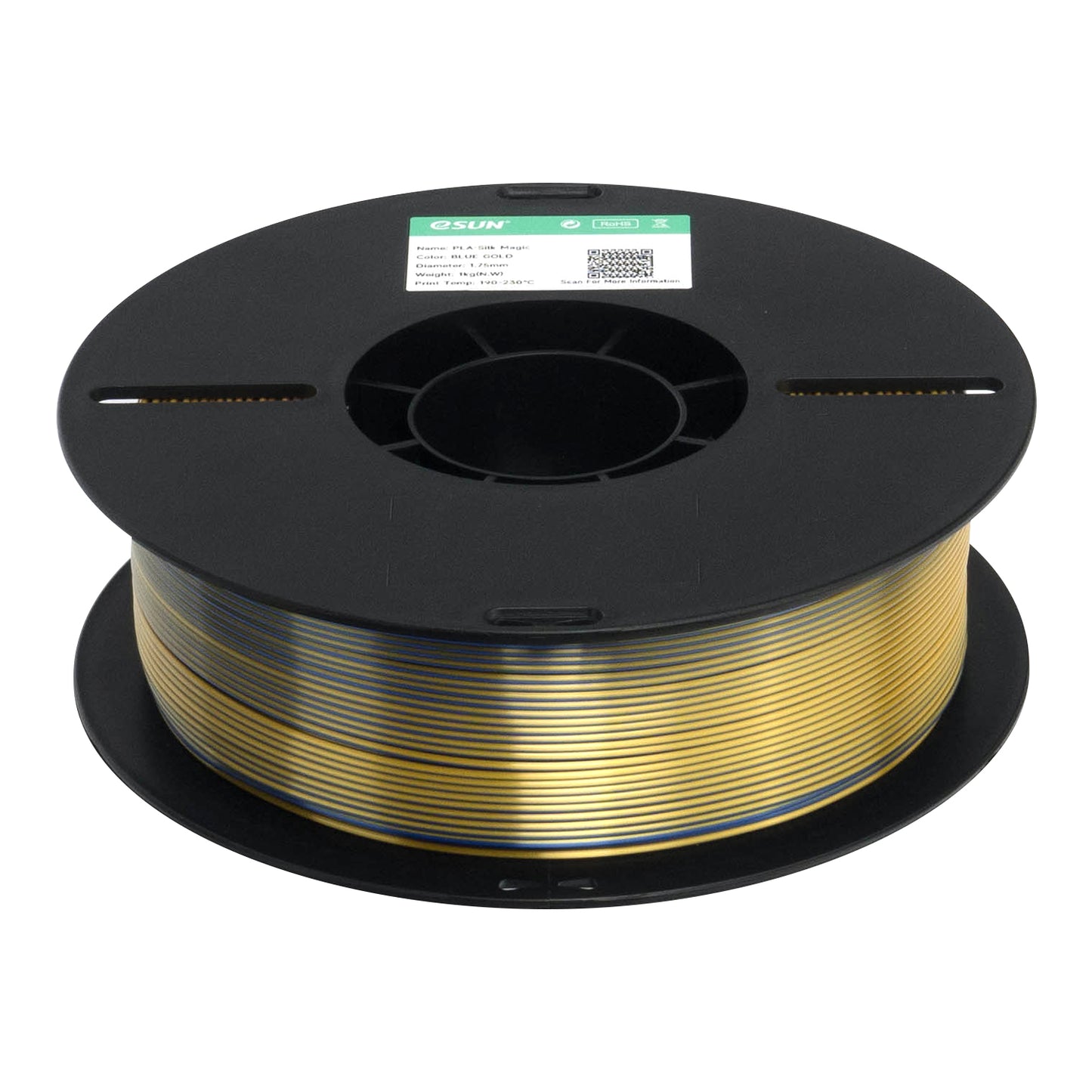 eSUN PLA-Silk Magic color BLUE GOLD 3D Printer Filament 1.75mm, 1kg.