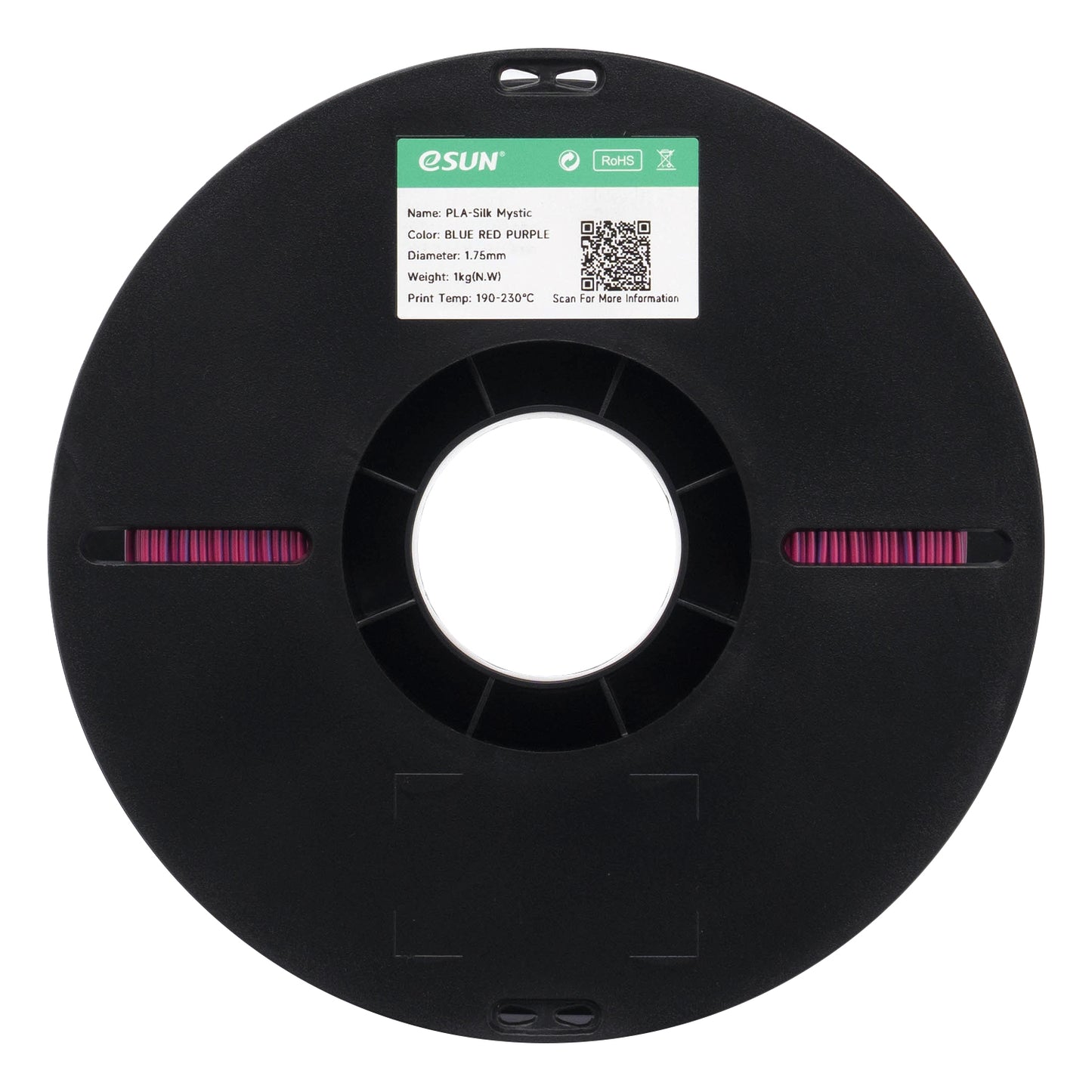 eSUN PLA-Silk Mystic color BLUE RED PURPLE 3D Printer Filament 1.75mm, 1kg.