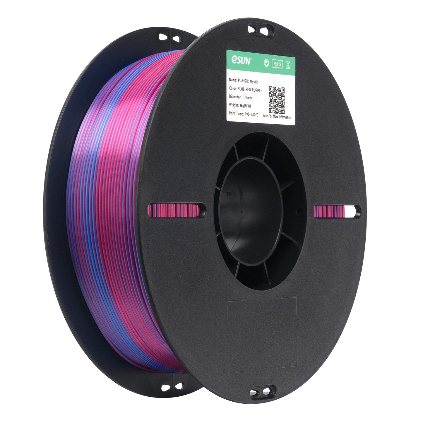 eSUN PLA-Silk Mystic color BLUE RED PURPLE 3D Printer Filament 1.75mm, 1kg.
