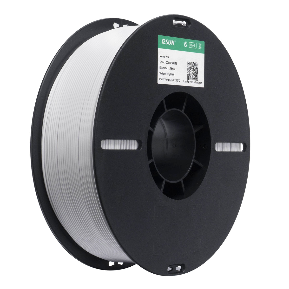 eSUN eASA color COLD WHITE (Enhanced ASA) 3D Printed Filament 1.75mm, 1kg.