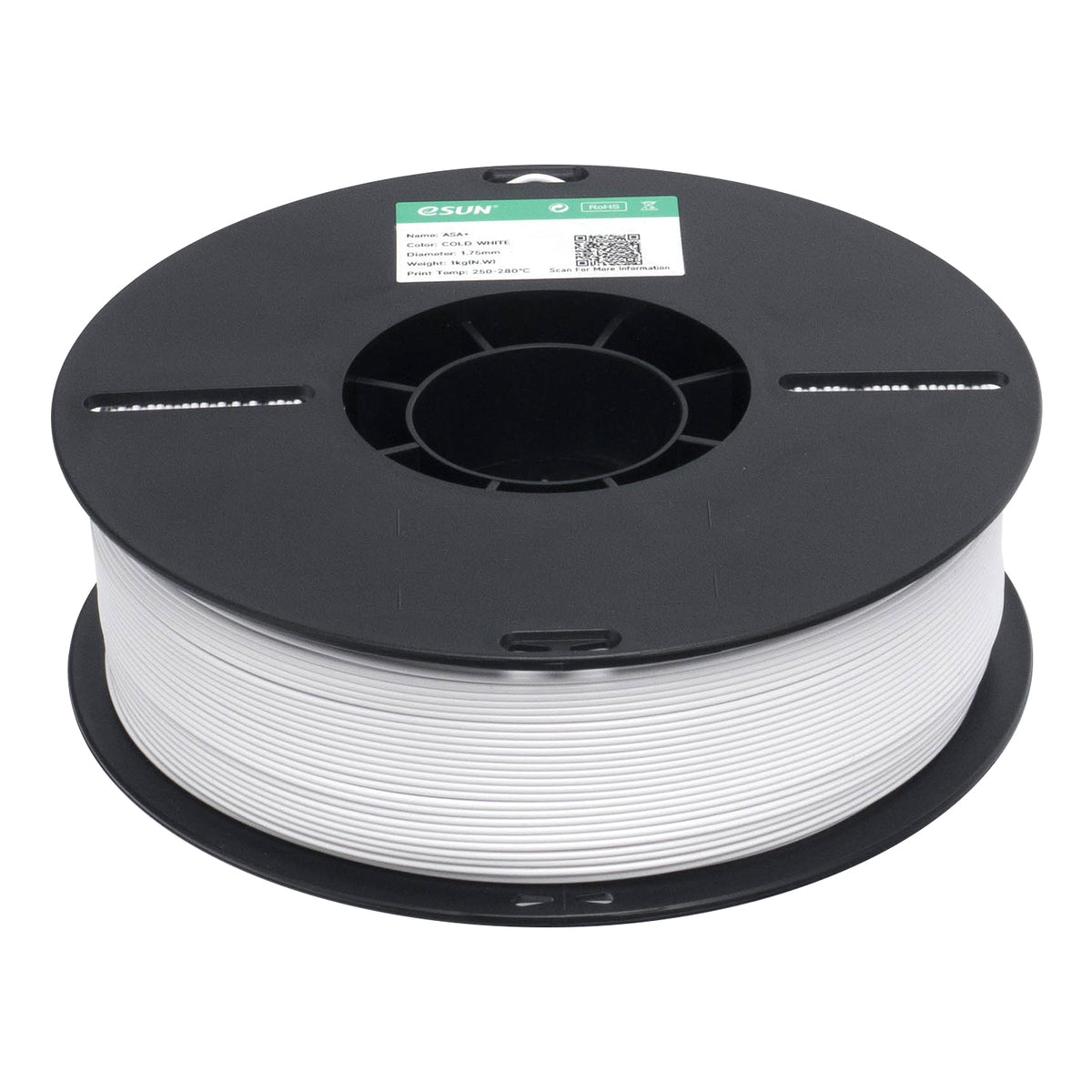 eSUN eASA color COLD WHITE (Enhanced ASA) 3D Printed Filament 1.75mm, 1kg.