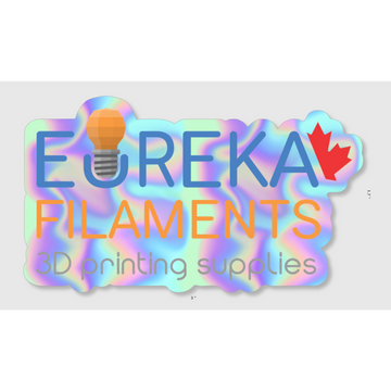 Holographic Eureka Filaments Logo Sticker