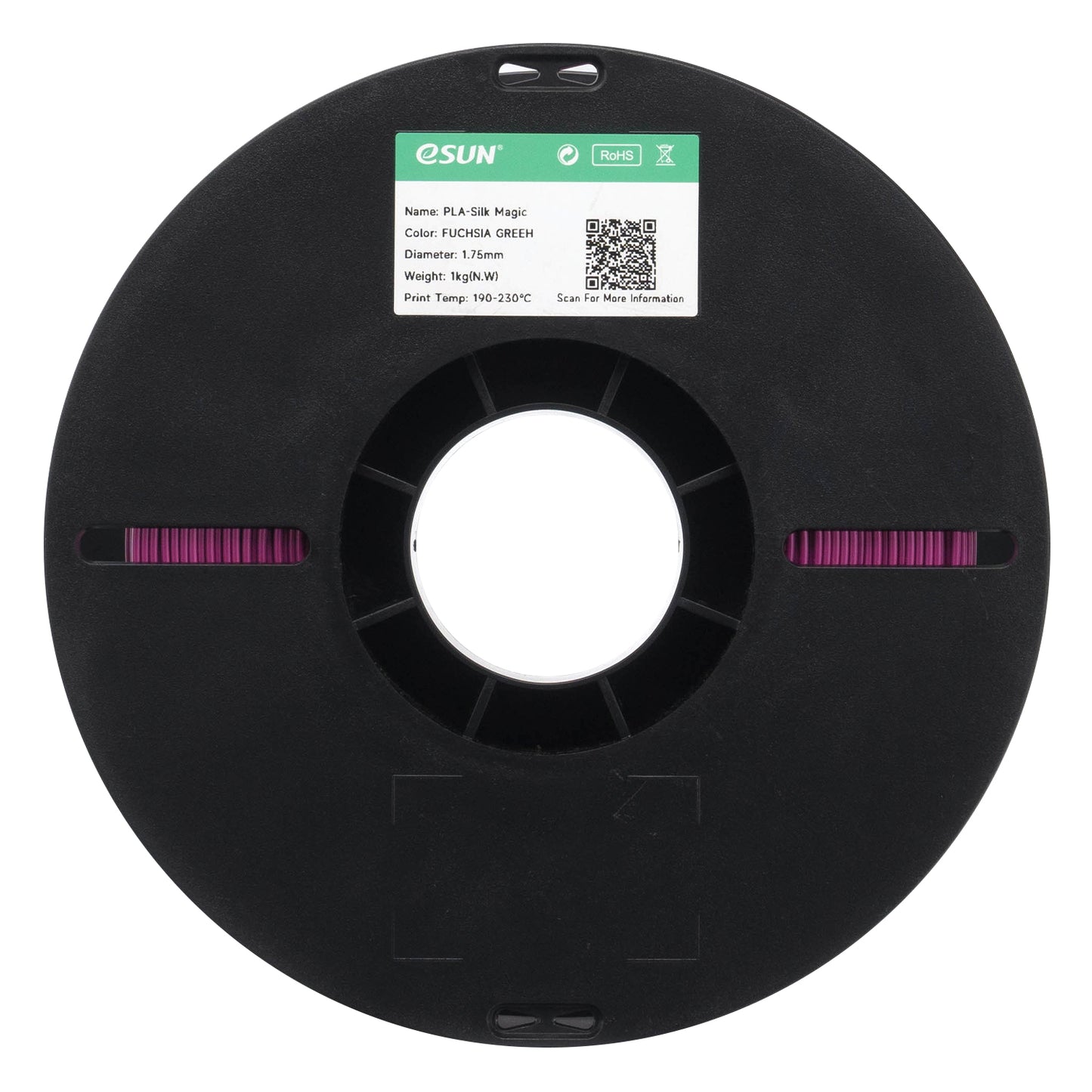 eSUN PLA-Silk Magic color FUCHSIA GREEN 3D Printer Filament 1.75mm, 1kg.