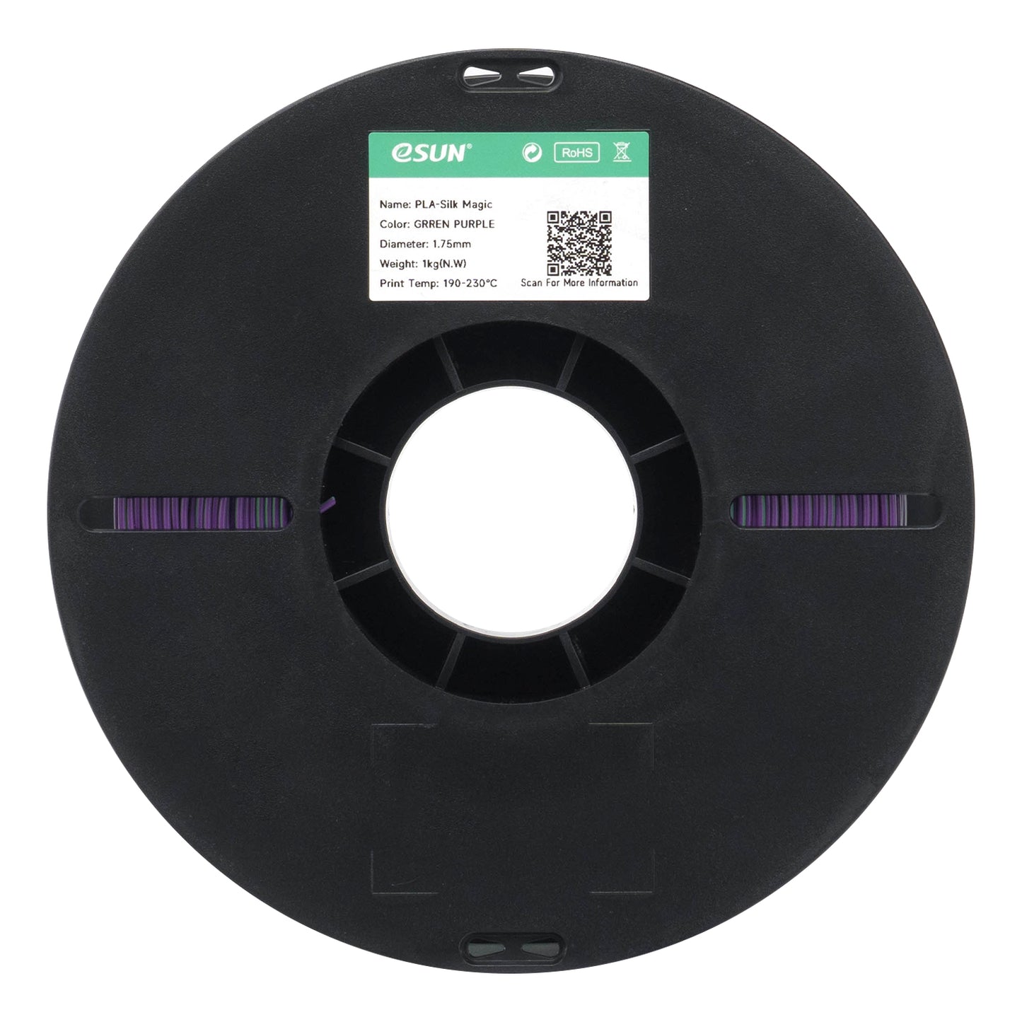 eSUN PLA-Silk Magic color GREEN PURPLE 3D Printer Filament 1.75mm, 1kg.