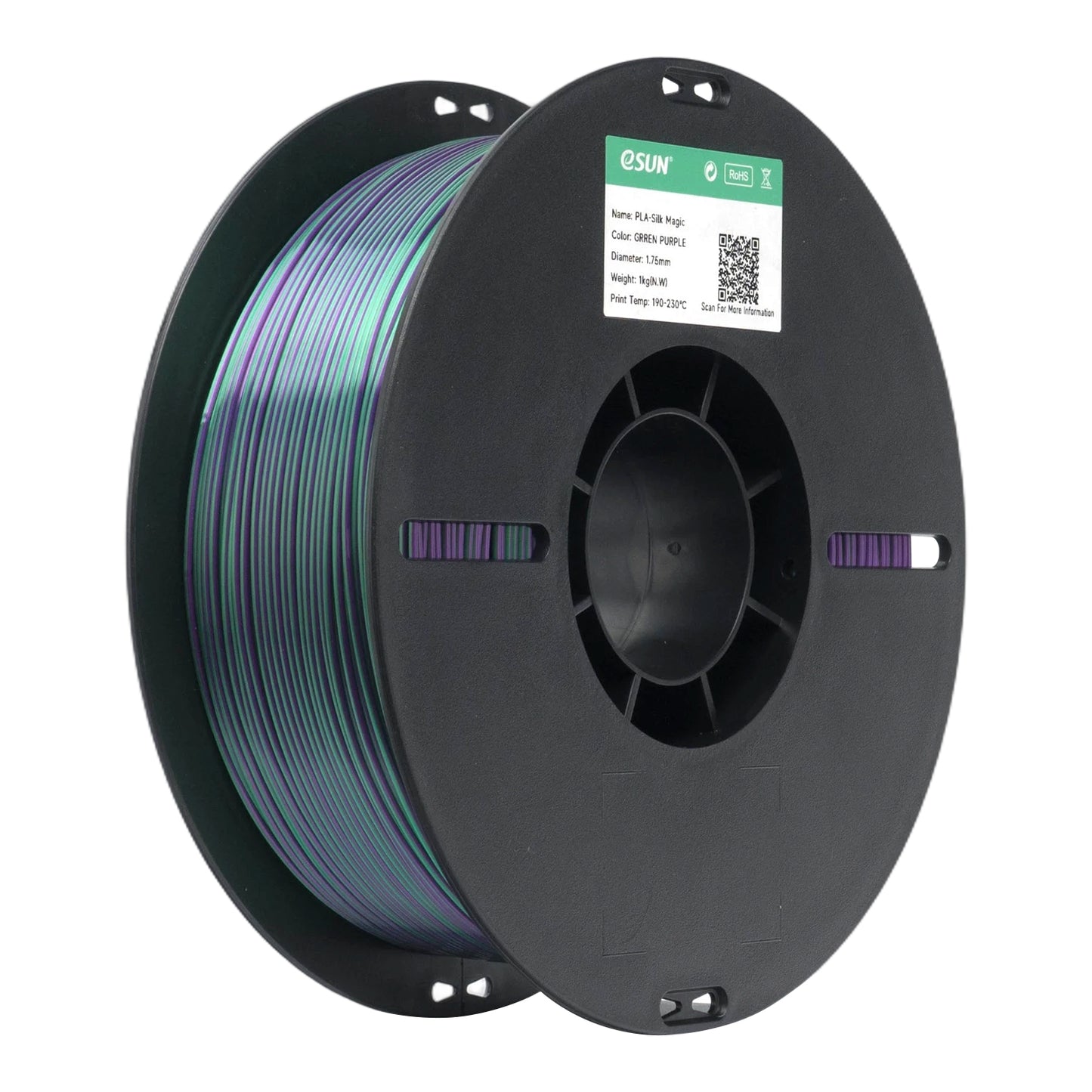 eSUN PLA-Silk Magic color GREEN PURPLE 3D Printer Filament 1.75mm, 1kg.