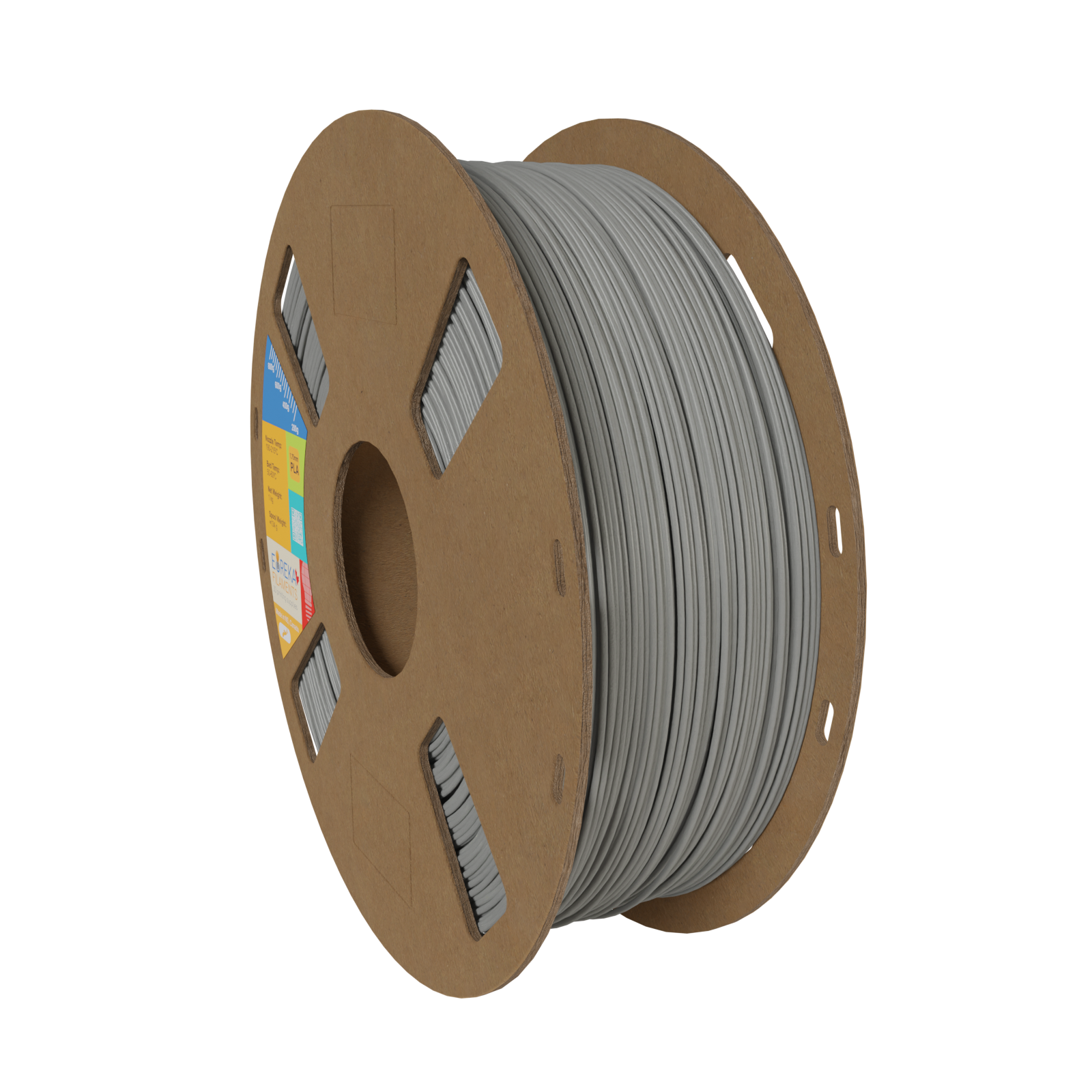 EurekaFil Light Grey 4043D 1.75mm PLA Filament 1kg
