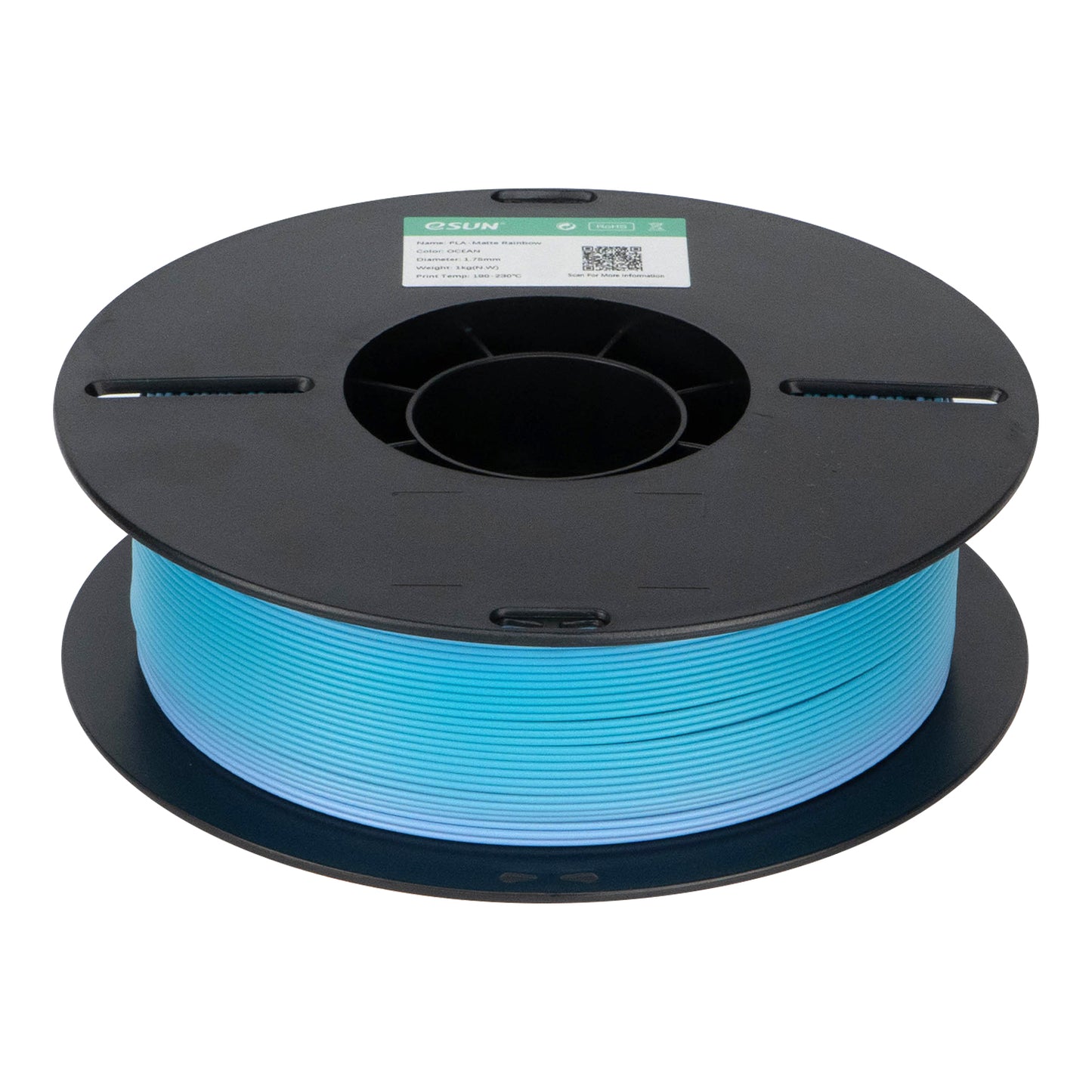 eSUN PLA-Matte Rainbow color OCEAN  3D Printer Filament 1.75mm, 1kg.