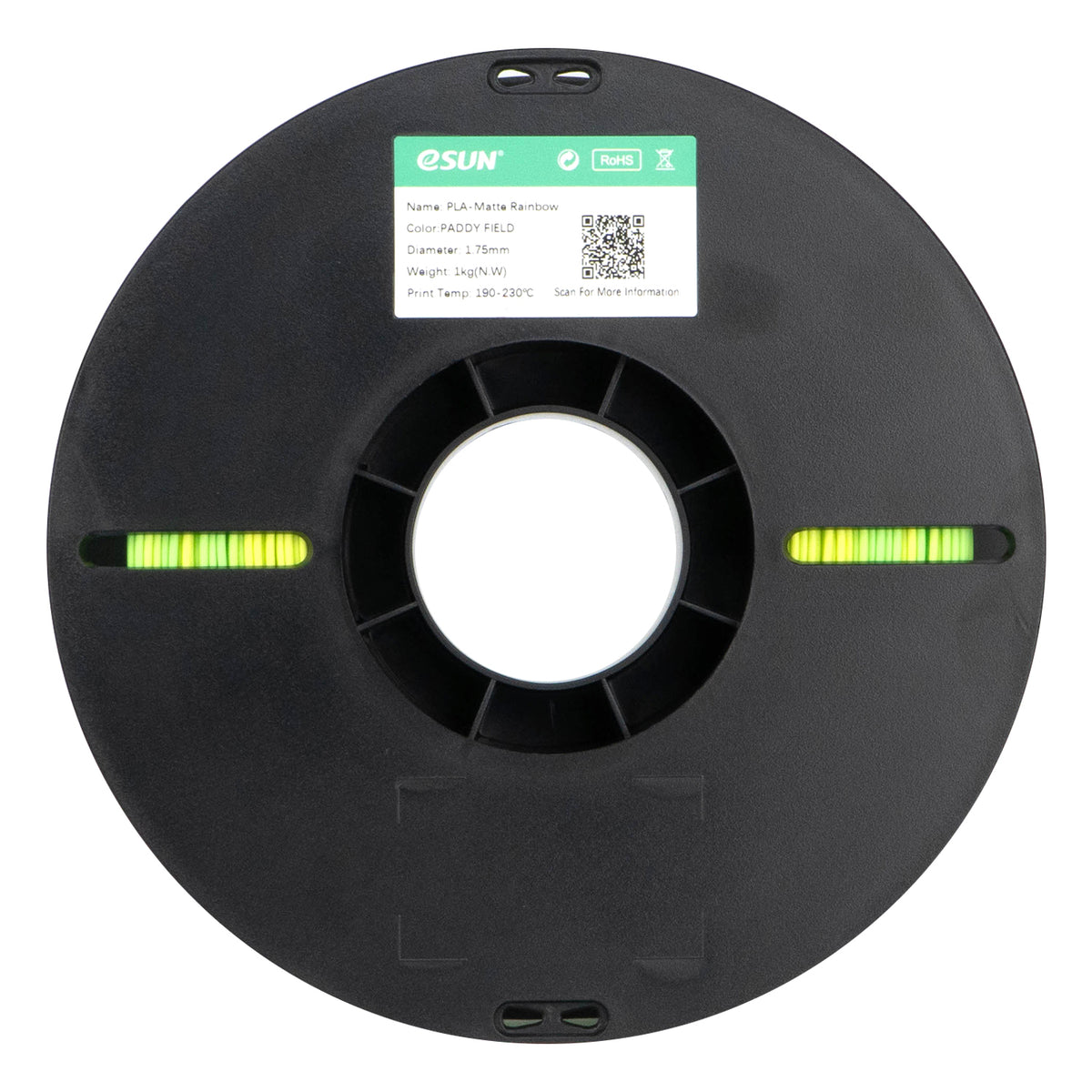 eSUN PLA-Matte Rainbow color PADDY FIELD  3D Printer Filament 1.75mm, 1kg.