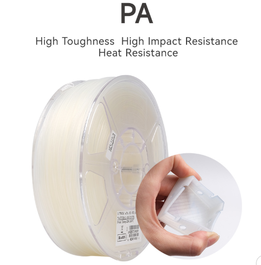 eSUN PA 3D Printer Filament 1.75mm, CLEAR (Nylon Filament)1kg
