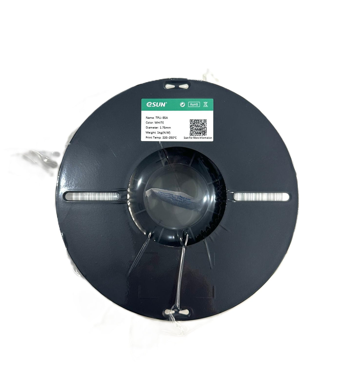 eSUN TPU-95A color WHITE 3D Printer Filament 1.75mm, 1kg.