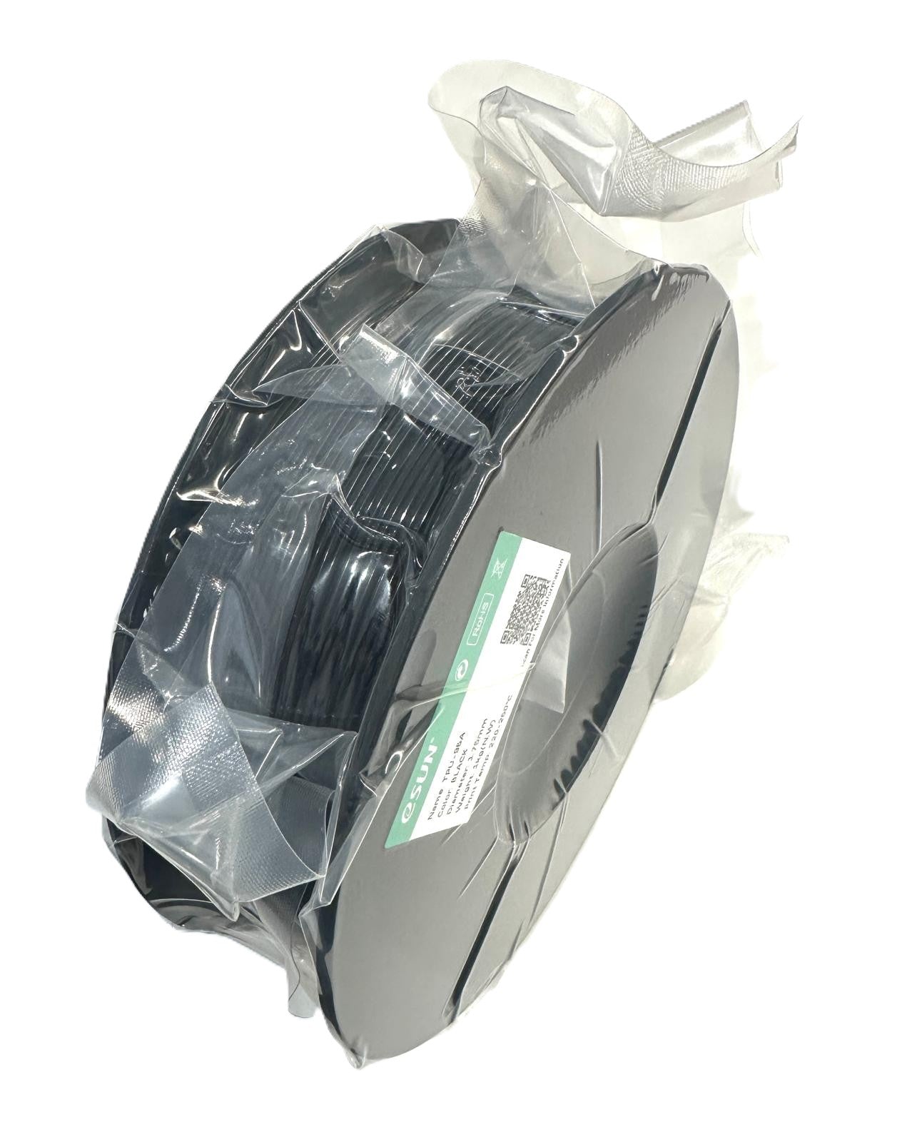 eSUN TPU-95A color BLACK 3D Printer Filament 1.75mm, 1kg.