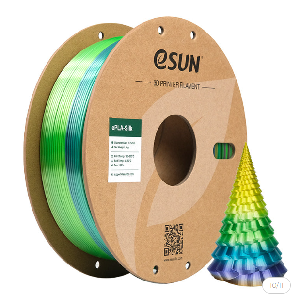 eSUN PLA Silk Rainbow color: FOREST 3D Printer Filament 1.75mm