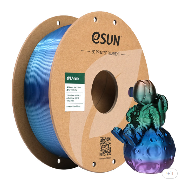 eSUN PLA Silk Rainbow color: UNIVERSE 3D Printer Filament 1.75mm