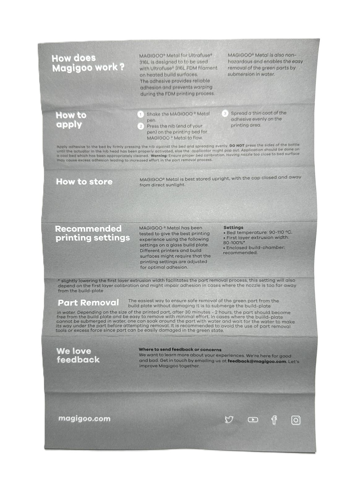 3D Printing adhesive for Ultrafuse 316L (50ml)